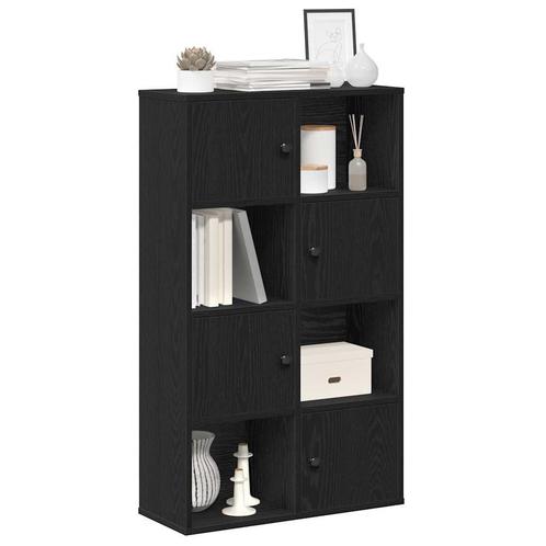 vidaXL Boekenkast 60x24x101,5 cm bewerkt hout zwart, Huis en Inrichting, Kasten | Boekenkasten, Nieuw, Overige houtsoorten, Verzenden