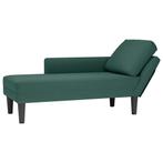vidaXL Chaise longue met kussen&rechterarmleuning fluweel, Verzenden, Nieuw