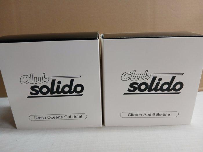 Solido 1:43 - Modelauto (2) - Citroën Ami 6 Berline ; Simca, Hobby en Vrije tijd, Modelauto's | 1:5 tot 1:12