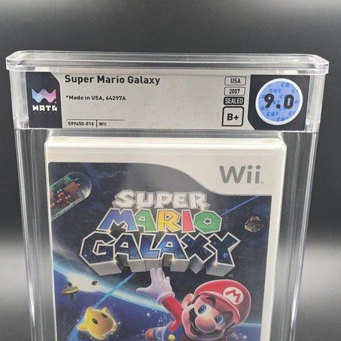 Nintendo - Wii - Super Mario Galaxy WATA 9.0 - B+ Sealed -, Spelcomputers en Games, Spelcomputers | Overige Accessoires