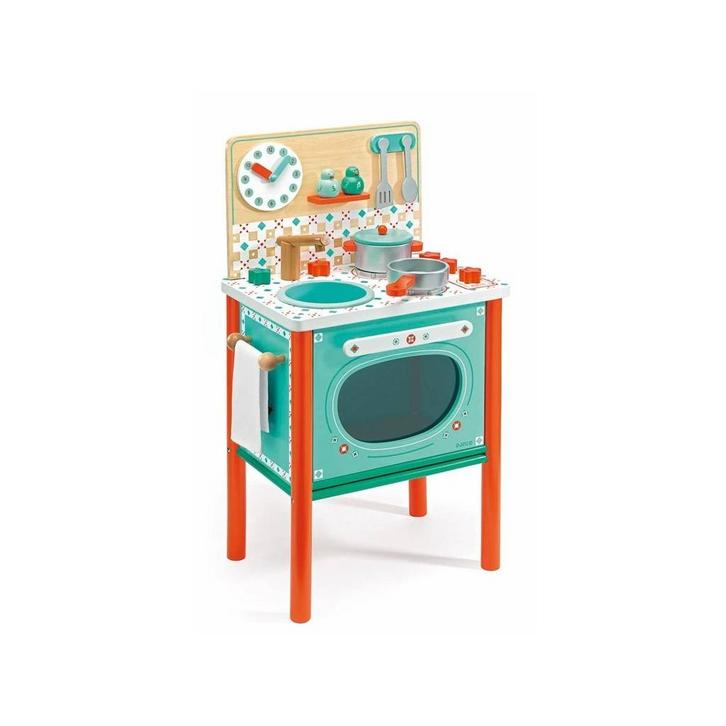 Djeco houten keukenspeelgoed Leos  van €84,95 voor €50,97, Kinderen en Baby's, Speelgoed | Overig, Ophalen of Verzenden