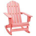 vidaXL Schommelstoel Adirondack massief vurenhout roze, Tuin en Terras, Tuinstoelen, Verzenden, Nieuw, Hout