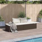 vidaXL Tuinbed 195x60 cm poly rattan bruin, Tuin en Terras, Verzenden, Nieuw