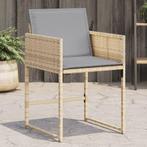 vidaXL Tuinstoelen 4 st met kussens poly rattan gemengd, Verzenden, Nieuw, Rotan