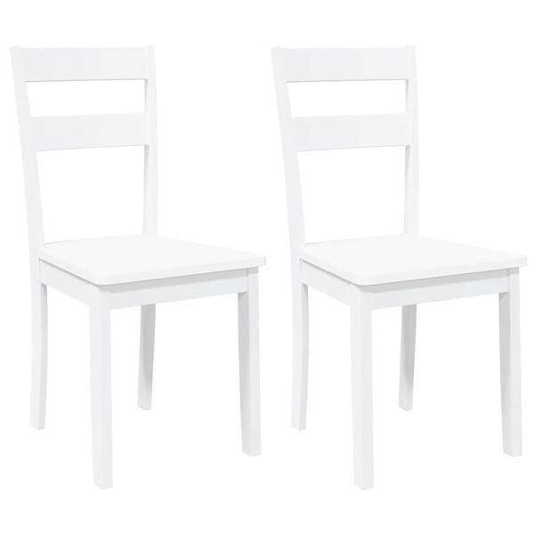 Eetkamerstoelen Massief Hout Wit (2) - 60% Korting! - Twe..., Huis en Inrichting, Stoelen, Twee, Wit, Nieuw, Hout, Ophalen of Verzenden