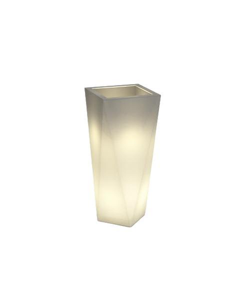 Bloempot VASO - 32x25x72cm - met LED verlichting - wit, Tuin en Terras, Bloempotten, Nieuw, Ophalen of Verzenden