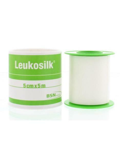 Leukosilk 5 cm x 5 m met klemring 6 stuks 1024, Diversen, Verpleegmiddelen, Nieuw, Verzenden