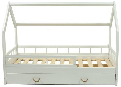 Uniek huisbed voor kinderen - Massief hout - Wit - 160x80..., Kinderen en Baby's, Kinderkamer | Bedden, Nieuw, Ophalen of Verzenden