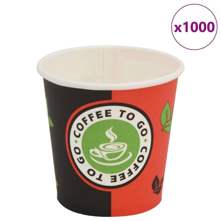 vidaXL Wegwerp koffiebekers papier 120 ml (4 oz) 1000 st, Huis en Inrichting, Keuken | Servies, Nieuw, Verzenden