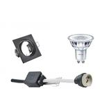 Voordeelset: LED Spot Set - GU10 Fitting - Inbouw Vierkant -, Metaal of Aluminium, Nieuw, Ophalen of Verzenden, Led