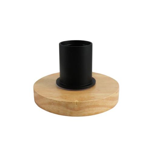 Houten tafellamp zonder kap, Rika, Huis en Inrichting, Lampen | Tafellampen, Nieuw, Hout, Minder dan 50 cm, Ophalen of Verzenden