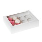 HoM Cupcake Doosje 12 Wit (incl. tray met venster) 2st., Verzenden, Nieuw