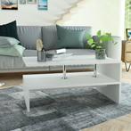 vidaXL Salontafel 90x59x42 cm bewerkt hout wit, Huis en Inrichting, 50 tot 100 cm, Verzenden, Nieuw, 50 tot 100 cm