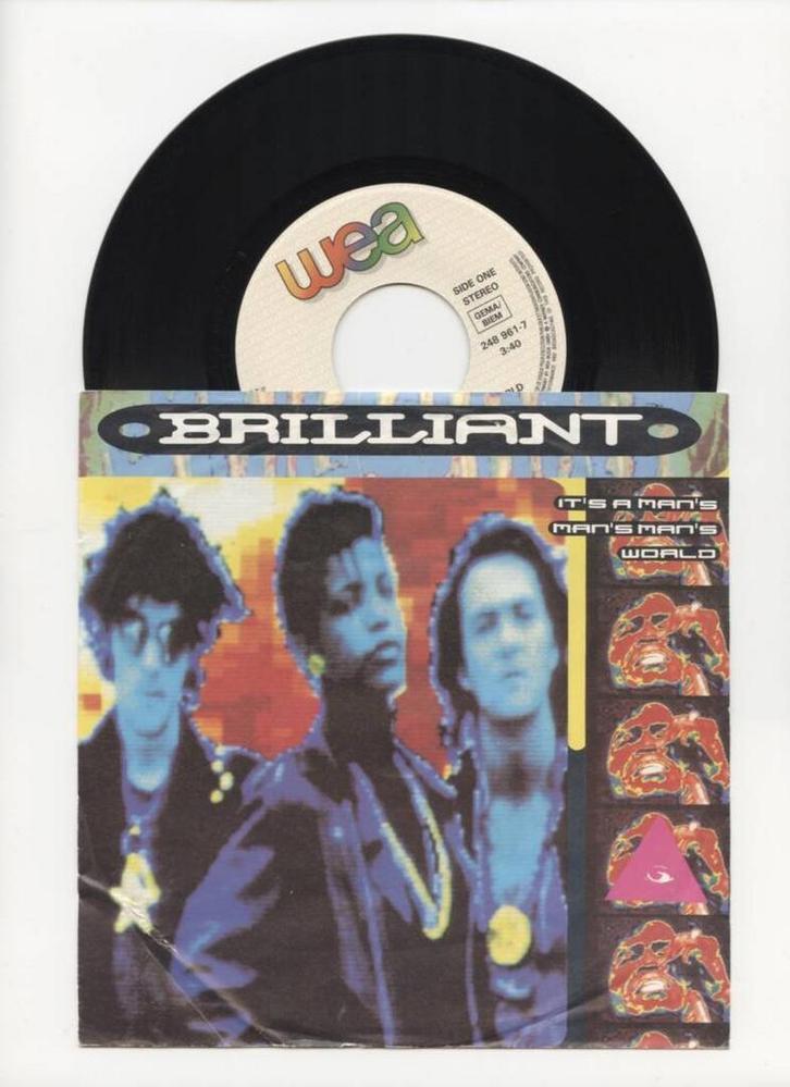 Brilliant – Its A Mans Mans Mans World / Crash The Car (, Cd's en Dvd's, Vinyl Singles, Ophalen of Verzenden