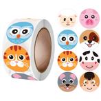 500 Stickers Op Rol - 2.5cm - Boerderij Dieren -, Verzenden, Nieuw