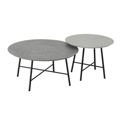 *WOONWINKEL* DTP Home Scala Delta Salontafel Set Rond Mortex, Huis en Inrichting, Tafels | Salontafels, Nieuw, Verzenden
