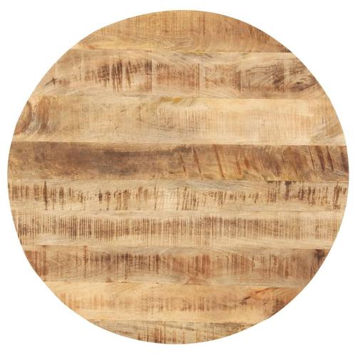 vidaXL Tafelblad rond 25-27 mm 80 cm massief mangohout, Huis en Inrichting, Tafels | Eettafels, Nieuw, Verzenden
