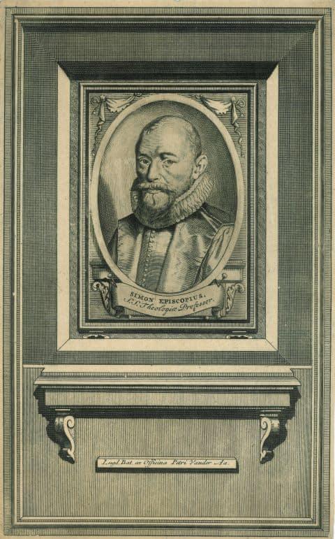 Portrait of Simon Episcopius, Antiek en Kunst, Kunst | Etsen en Gravures