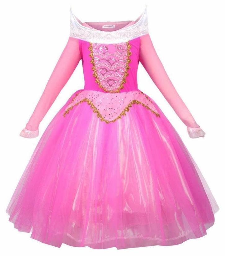 Prinsessenjurk - Doornroosje - lange mouwen, Kinderen en Baby's, Carnavalskleding en Verkleedspullen, Nieuw, Ophalen of Verzenden