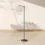TRUUSK LED Staande Lamp - Traploos Dimbaar - Stoffen Lampenk, Huis en Inrichting, Lampen | Vloerlampen, Verzenden, Nieuw