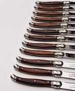 Laguiole - 12x Steak knives - Dark Brown - incl. Certificate
