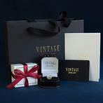 Witgouden vintage entourage ring met saffier en diamant 18, Sieraden, Tassen en Uiterlijk, Ringen, Ophalen of Verzenden, Nieuw