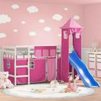 vidaXL Kinderhoogslaper met toren 90x200 cm massief, 90 cm, Eenpersoons, Verzenden, Nieuw