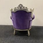 Barok fauteuil paars met zilver - Gratis Bezorging, Gebruikt, Stof, Ophalen of Verzenden