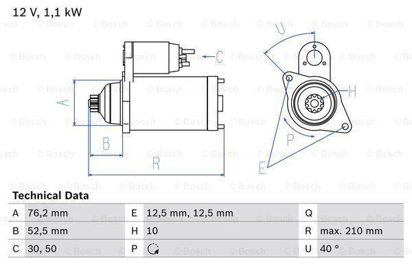 Startmotor / Starter VOLKSWAGEN LUPO I (1.6 GTI), Auto-onderdelen, Motor en Toebehoren, Nieuw, Ophalen of Verzenden