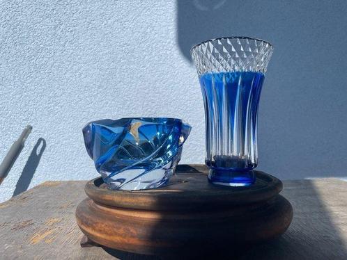 Val Saint Lambert - Vaas (2) - Glas, Antiek en Kunst, Antiek | Glas en Kristal