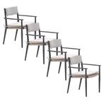 Garden Impressions Lily tuinstoel donker grijs - 4 stuks, Tuin en Terras, Tuinsets en Loungesets, Verzenden, Nieuw