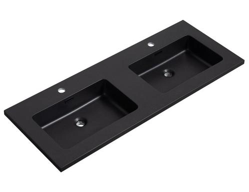 Badplaats Wastafel Angela 120 x 48 cm - Zwart - Wasbak, Huis en Inrichting, Badkamer | Badkamermeubels, Nieuw, Verzenden