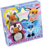 Lumo Stars - 4 in 1 Vormpuzzel (Papegaaiduikers & Vossen) |, Nieuw, Verzenden