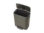 Brabantia Bo Prullenbak - 60 liter - Platinum, Verzenden, Zo goed als nieuw