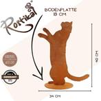 Patina poes Feline | op grondplaat | Metalen figuur voor h, Verzenden, Nieuw