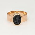 Ring - 14 karaat Roségoud, Geel goud Onyx, Sieraden, Tassen en Uiterlijk, Nieuw