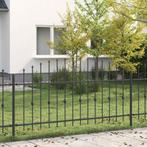 vidaXL Spike Fence Asten Zwart 200 x 130 cm Gepoedercoat, Tuin en Terras, Verzenden, Nieuw, IJzer