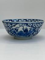 Prachtig grote antiek Chinees blauw wit porseleinen kom met, Antiek en Kunst