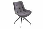 Design stoel DIVANI lichtgrijs metalen frame zwart in, Ophalen of Verzenden, Nieuw