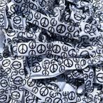 Elastische vredes armband/haarelastiek zwart/wit, Sieraden, Tassen en Uiterlijk, Armbanden, Verzenden, Nieuw, Zwart, Elastiek