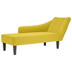 vidaXL Chaise longue met rechterarmleuning fluweel geel, Verzenden, Nieuw