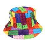 Bucket Hat Hoedje – Bouwblokjes Print - Omkeerbaar – One, Kleding | Dames, Nieuw