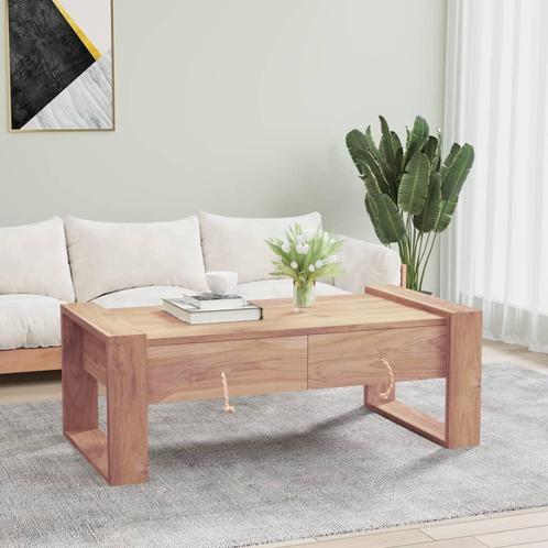 vidaXL Salontafel 110x60x40 cm massief teakhout, Huis en Inrichting, Tafels | Salontafels, 100 tot 150 cm, Nieuw, Overige houtsoorten