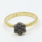 Ring - 23 kt. Geel goud - 0.27ct. tw. Granaat, Sieraden, Tassen en Uiterlijk, Nieuw