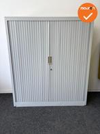 Roldeurkast - B Keuze - 135x120x47cm - Witgrijs met witgrijz, Werkplek, Ophalen of Verzenden, Gebruikt, Kast
