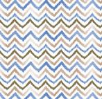 Inpakpapier Zig Zag Blauw Bruin - Breedte 60 cm - 200m lang, Ophalen of Verzenden, Nieuw, Overige typen