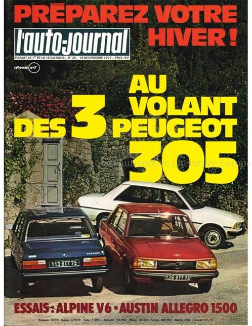 1977 LAUTO-JOURNAL MAGAZINE 20 FRANS, Boeken, Auto's | Folders en Tijdschriften