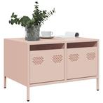 vidaXL Tv-meubel 68x50x43,5 cm koudgewalst staal roze, Huis en Inrichting, Verzenden, Nieuw, 50 tot 100 cm, Minder dan 100 cm