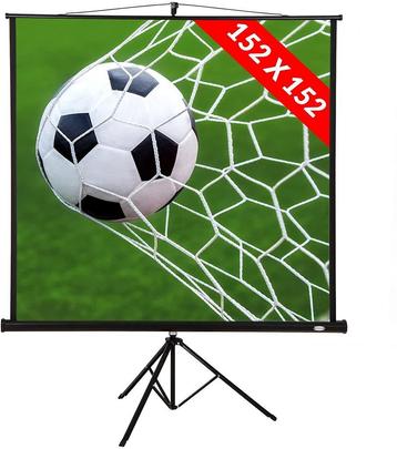 Projectiescherm - met statief - 152x152cm beschikbaar voor biedingen