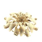 Vintage gouden bloemvormige broche, Sieraden, Tassen en Uiterlijk, Broches, Ophalen of Verzenden, Gebruikt, Overige kleuren, Goud